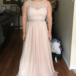 Pale pink simple Prom Dress